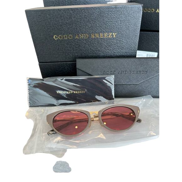 Coco and Breezy Rene Cat-Eye Sunglasses - Passionate Maroon, 50-18-145 - Picture 7 of 9